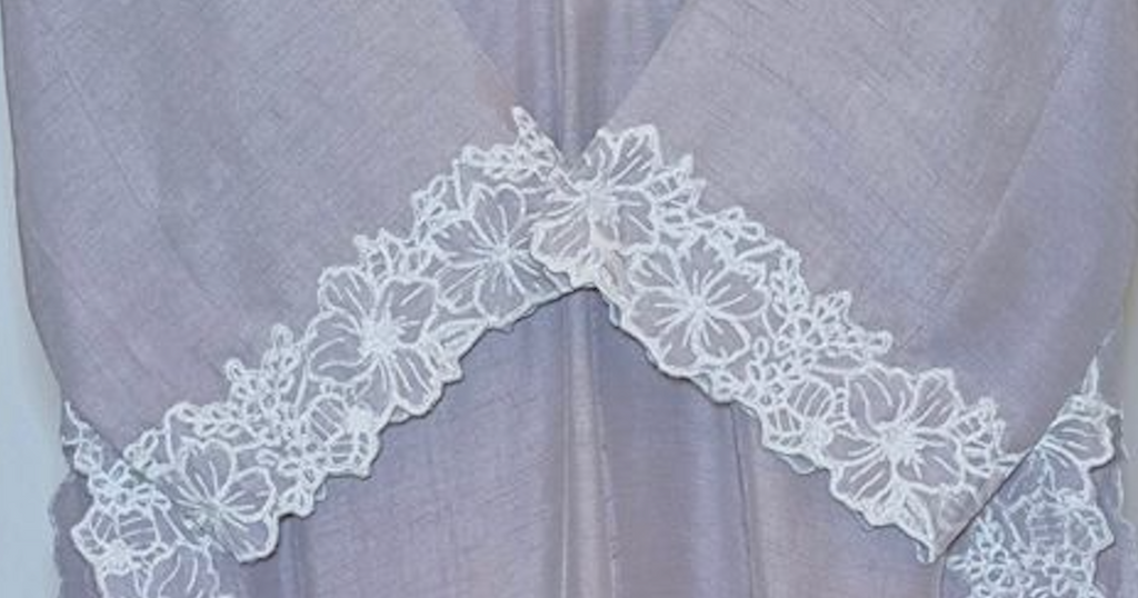 Pastel Lavender Embroidered Relaxed fit