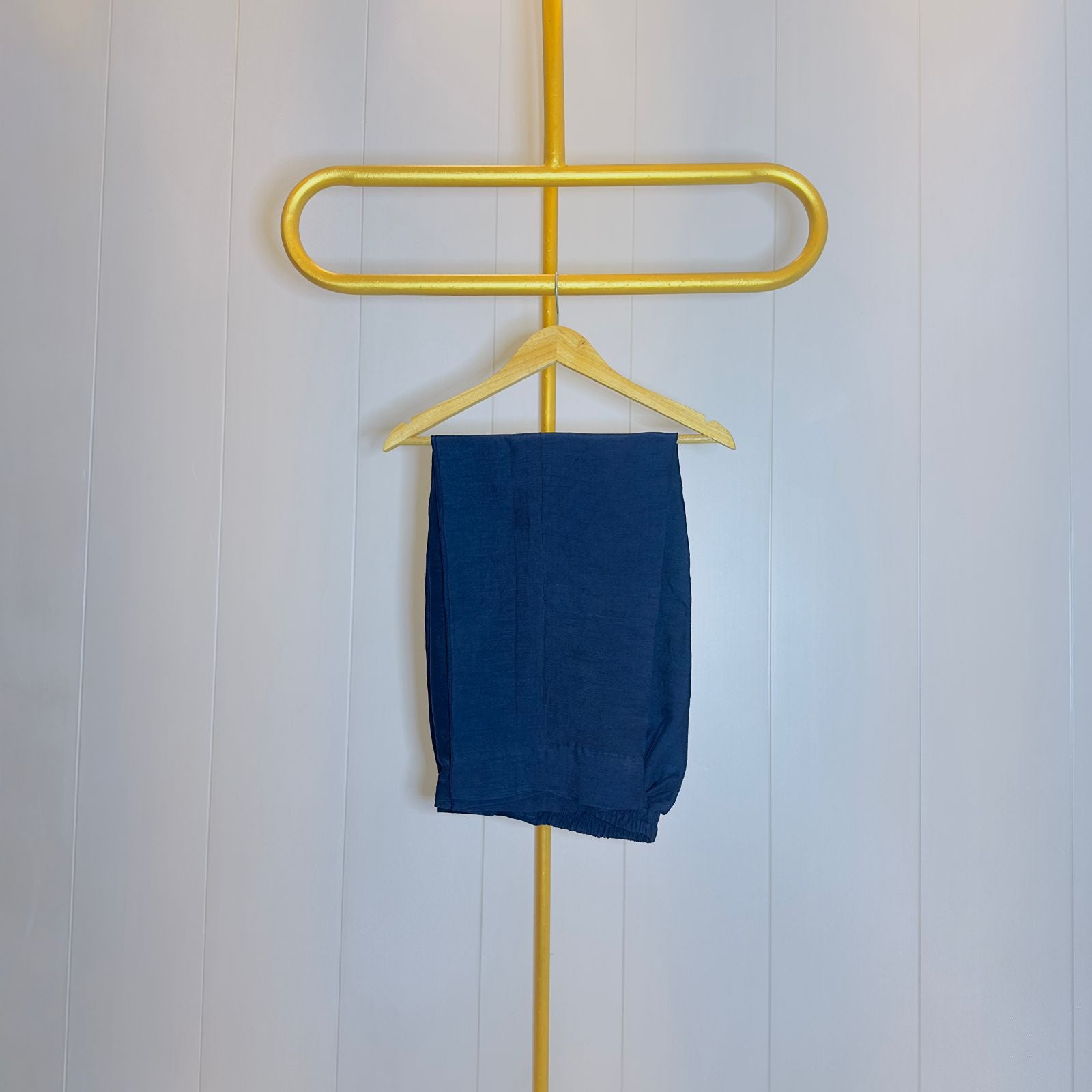 Navy Blue Embroidered Relaxed fit