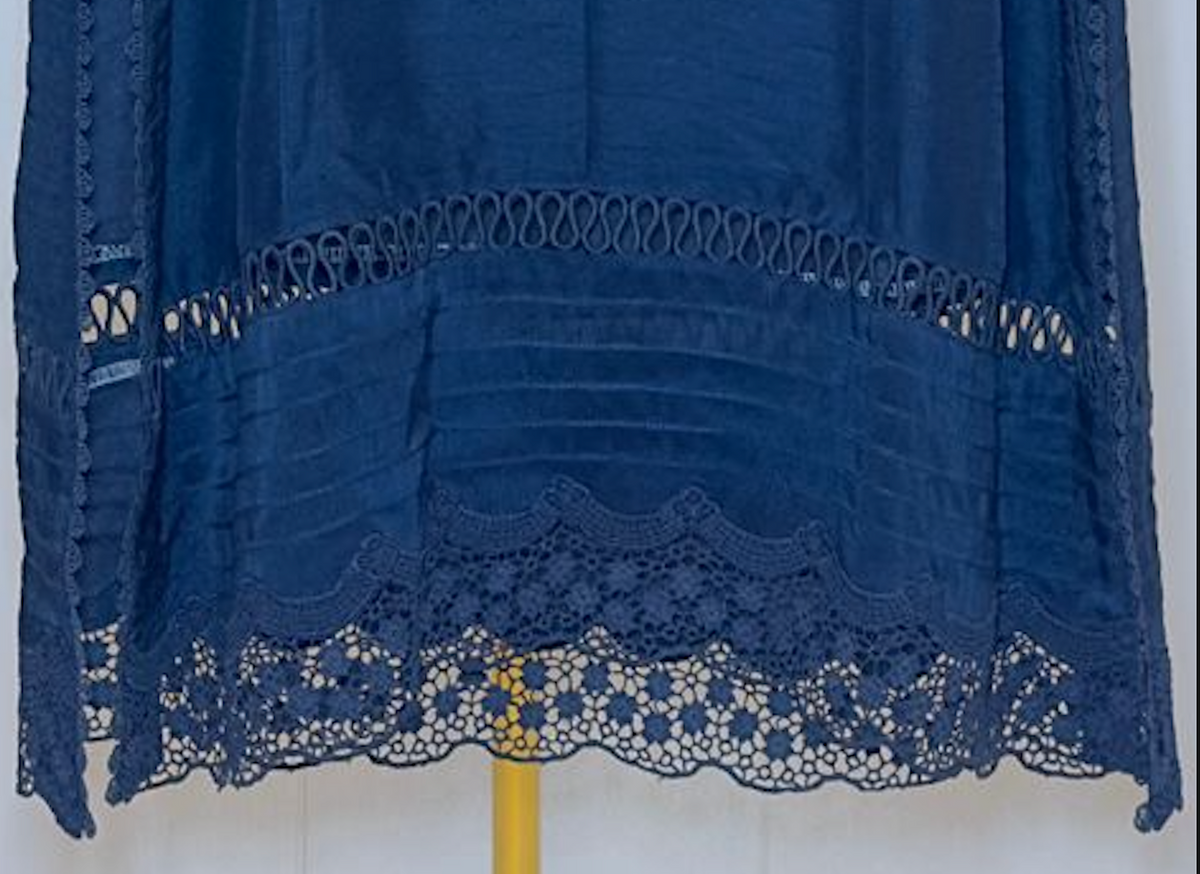 Navy Blue Embroidered Relaxed fit