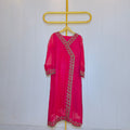 Elegant Fuchsia Pink Angrakha Style