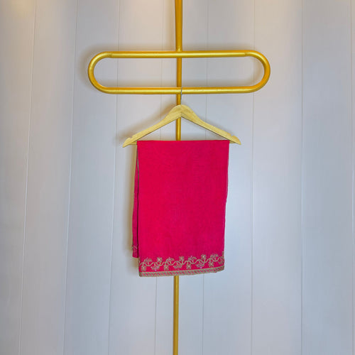 Elegant Fuchsia Pink Angrakha Style
