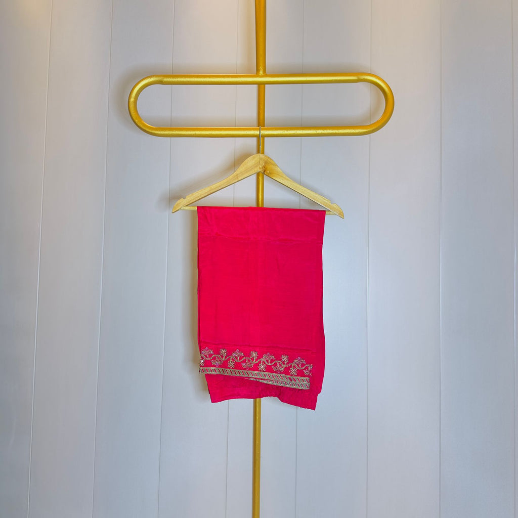 Elegant Fuchsia Pink Angrakha Style