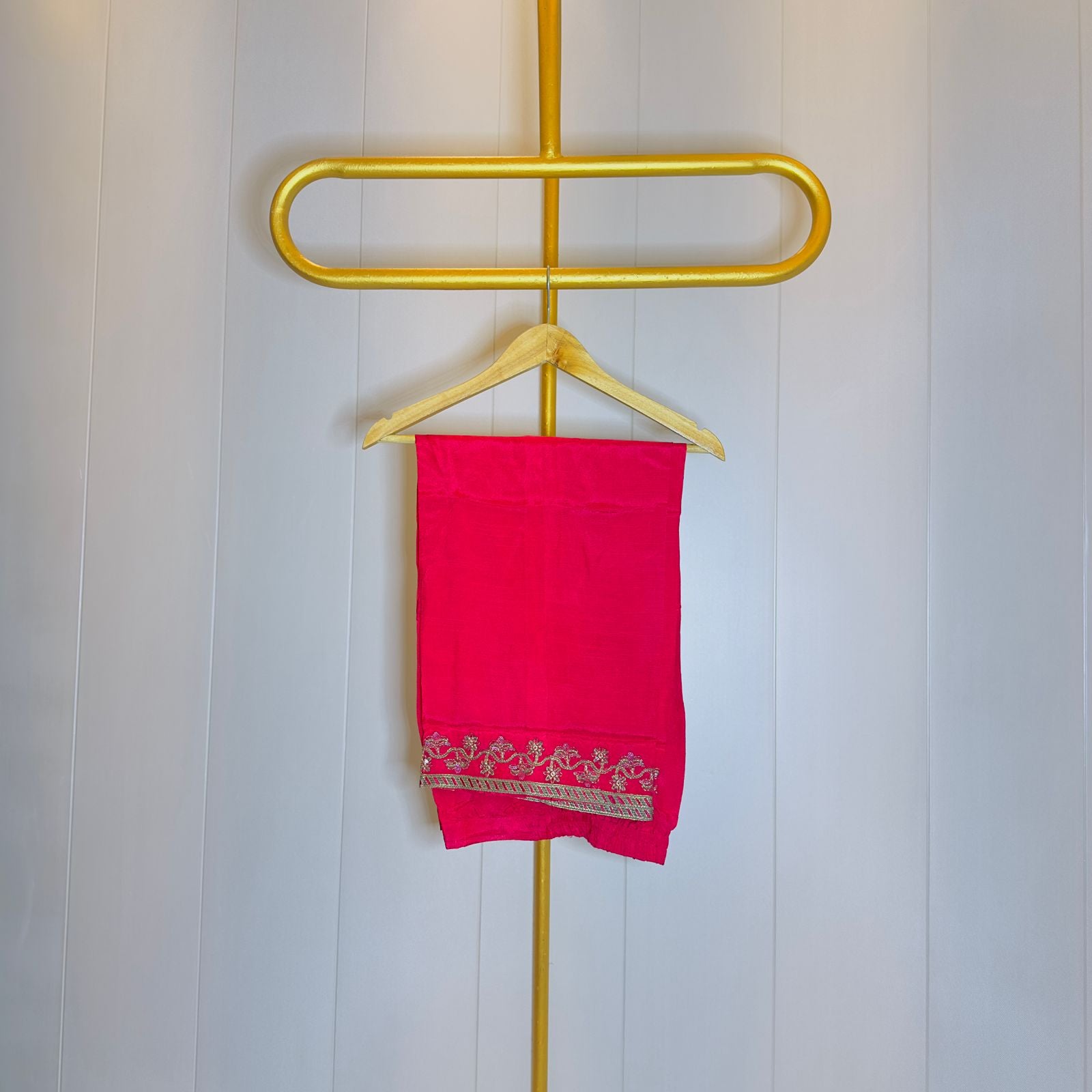 Elegant Fuchsia Pink Angrakha Style