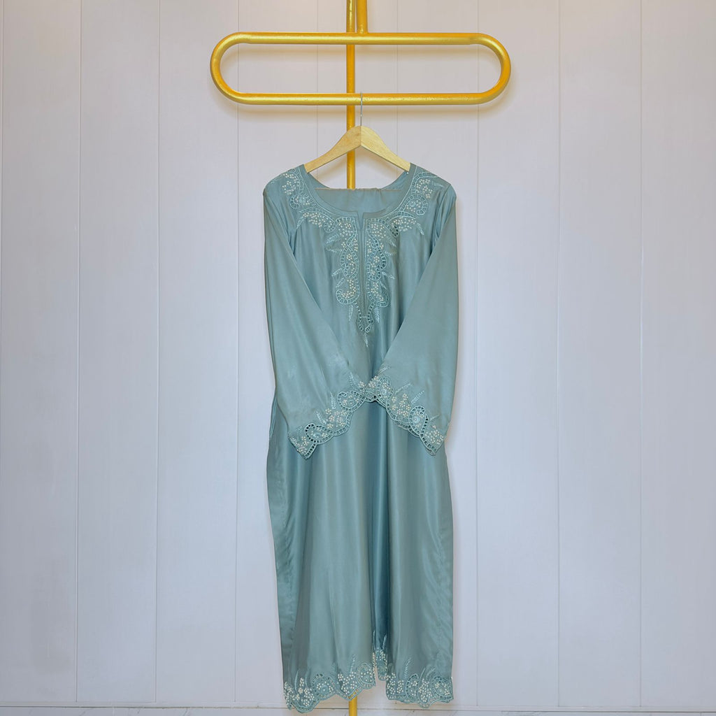 Seafoam Green Embroidered Relaxed fit